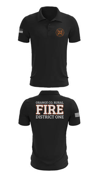 Short Sleeve Performance Polo, Orange County Rural District 1 Fire Department, , Teamtime, Team time, sublimation, custom sports apparel, team uniforms, spirit wear, spiritwear, sports uniforms, custom shirts, team store, custom team store, fundraiser sports, apparel fundraiser