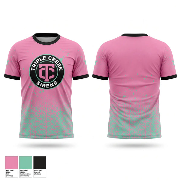 Short Sleeve Performance Shirt, Triple Creek Sirens, Softball, Teamtime, Team time, sublimation, custom sports apparel, team uniforms, spirit wear, spiritwear, sports uniforms, custom shirts, team store, custom team store, fundraiser sports, apparel fundraiser