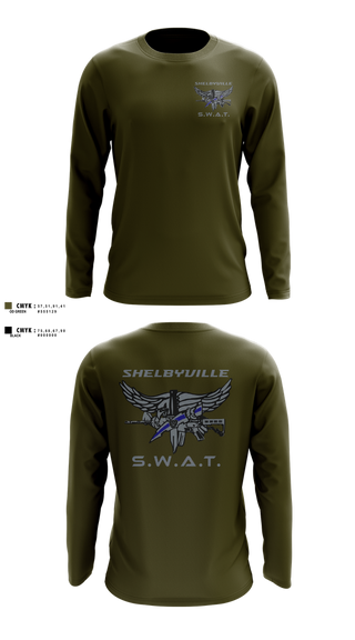 Long Sleeve Performance Shirt, Shelbyville SWAT, Police, Teamtime, Team time, sublimation, custom sports apparel, team uniforms, spirit wear, spiritwear, sports uniforms, custom shirts, team store, custom team store, fundraiser sports, apparel fundraiser