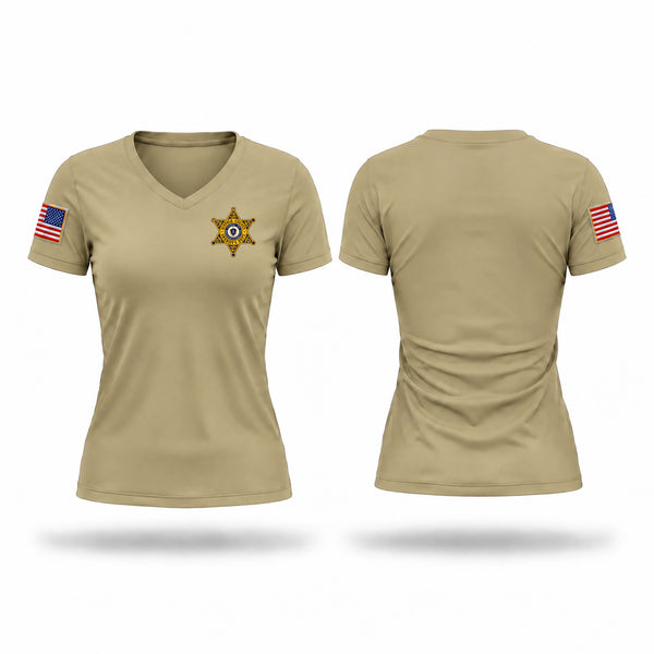 Loce419 Women's Short Sleeve V-neck Shirt - 1