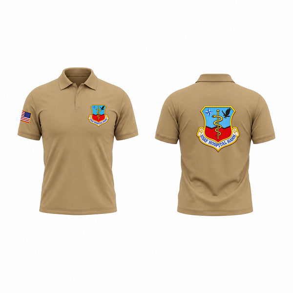 Short Sleeve Performance Polo, 50th TAC Fighter Wing Hospital, Air Force, Teamtime, Team time, sublimation, custom sports apparel, team uniforms, spirit wear, spiritwear, sports uniforms, custom shirts, team store, custom team store, fundraiser sports, apparel fundraiser