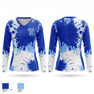 Womens Long Sleeve Vneck Shirt, Tahoka, Women's Basketball, Teamtime, Team time, sublimation, custom sports apparel, team uniforms, spirit wear, spiritwear, sports uniforms, custom shirts, team store, custom team store, fundraiser sports, apparel fundraiser