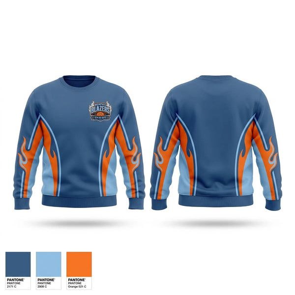 Crew Neck Sweatshirt, Memphis Blazers, Men's Basketball, Teamtime, Team time, sublimation, custom sports apparel, team uniforms, spirit wear, spiritwear, sports uniforms, custom shirts, team store, custom team store, fundraiser sports, apparel fundraiser