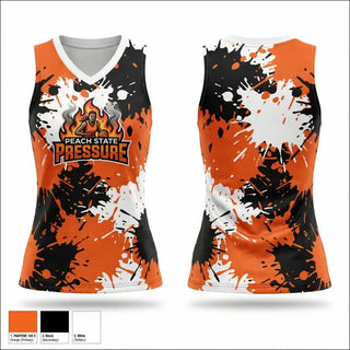 Mens Basketball Jersey, Peach State Pressure, Women's Basketball, Teamtime, Team time, sublimation, custom sports apparel, team uniforms, spirit wear, spiritwear, sports uniforms, custom shirts, team store, custom team store, fundraiser sports, apparel fundraiser