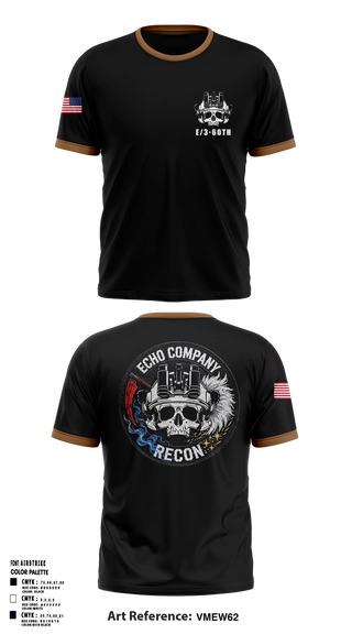 Old School Cotton Shirt, ECHO COMPANY, 3-60TH IN, Army, Teamtime, Team time, sublimation, custom sports apparel, team uniforms, spirit wear, spiritwear, sports uniforms, custom shirts, team store, custom team store, fundraiser sports, apparel fundraiser