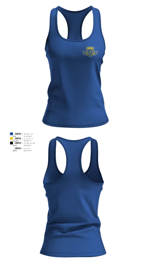 Womens Track Singlet, Port St John United Soccer Club, Men's Soccer, Teamtime, Team time, sublimation, custom sports apparel, team uniforms, spirit wear, spiritwear, sports uniforms, custom shirts, team store, custom team store, fundraiser sports, apparel fundraiser
