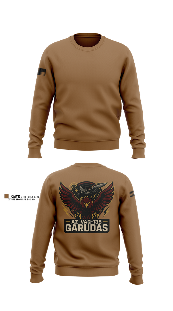 Crew Neck Sweatshirt, VAQ-134, , Teamtime, Team time, sublimation, custom sports apparel, team uniforms, spirit wear, spiritwear, sports uniforms, custom shirts, team store, custom team store, fundraiser sports, apparel fundraiser