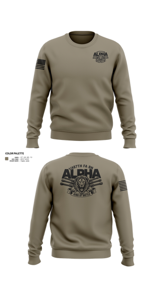 Crew Neck Sweatshirt, 1/487th FA BN, Army, Teamtime, Team time, sublimation, custom sports apparel, team uniforms, spirit wear, spiritwear, sports uniforms, custom shirts, team store, custom team store, fundraiser sports, apparel fundraiser