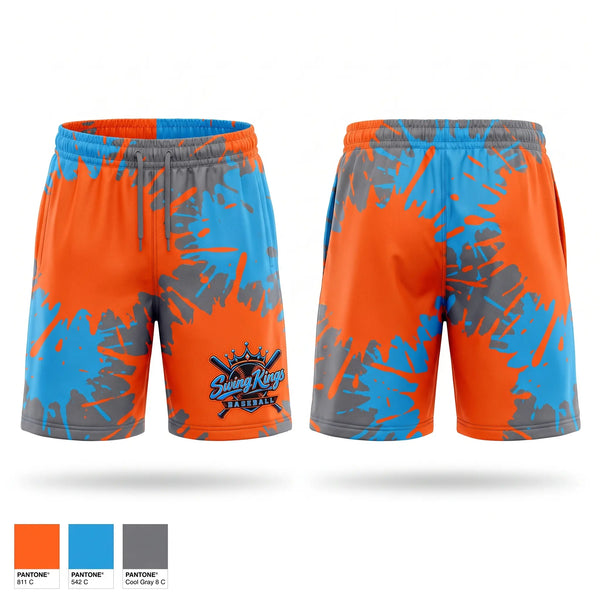 Athletic Shorts With Pockets, Swing Kings, Baseball, Teamtime, Team time, sublimation, custom sports apparel, team uniforms, spirit wear, spiritwear, sports uniforms, custom shirts, team store, custom team store, fundraiser sports, apparel fundraiser