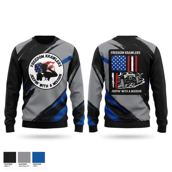 Crew Neck Sweatshirt, Freedom Krawlers, , Teamtime, Team time, sublimation, custom sports apparel, team uniforms, spirit wear, spiritwear, sports uniforms, custom shirts, team store, custom team store, fundraiser sports, apparel fundraiser