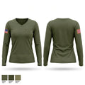 K9 Women's Long Sleeve V-neck Shirt - 1