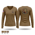 159 Fighter Wing Fuel Shop Women's Long Sleeve V-neck Shirt - 1
