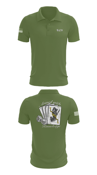 Short Sleeve Performance Polo, Bravo Company 532ND Military Battalion, , Teamtime, Team time, sublimation, custom sports apparel, team uniforms, spirit wear, spiritwear, sports uniforms, custom shirts, team store, custom team store, fundraiser sports, apparel fundraiser