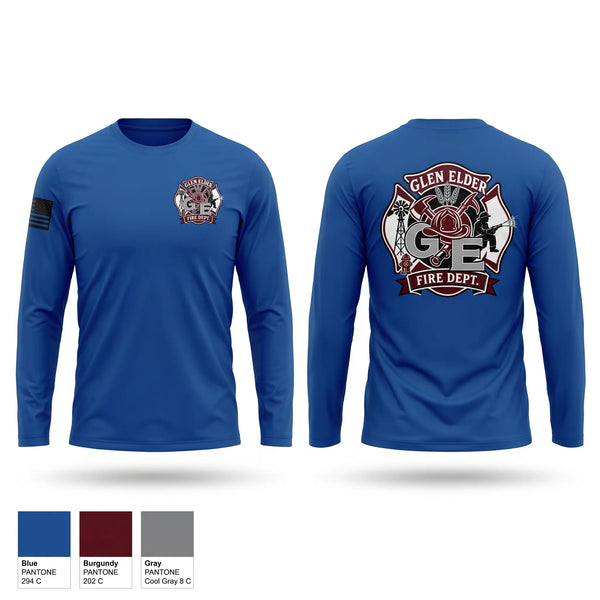 Long Sleeve Performance Shirt, Glen Elder Fire Department, Fire Department, Teamtime, Team time, sublimation, custom sports apparel, team uniforms, spirit wear, spiritwear, sports uniforms, custom shirts, team store, custom team store, fundraiser sports, apparel fundraiser