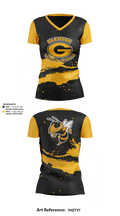 Glencoe yellow jackets 59158165 Women's Short Sleeve V-neck Shirt - 1