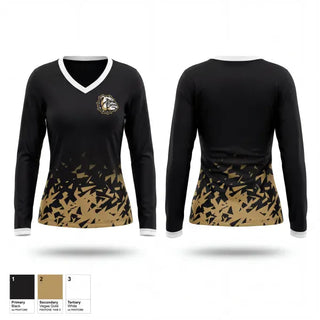 Womens Long Sleeve Vneck Shirt, Colorado Springs Wardogs, , Teamtime, Team time, sublimation, custom sports apparel, team uniforms, spirit wear, spiritwear, sports uniforms, custom shirts, team store, custom team store, fundraiser sports, apparel fundraiser
