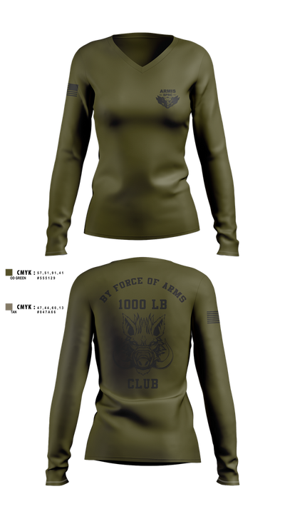 Armis SPRC 20993002 Women's Long Sleeve V-neck Shirt - 5