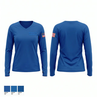 Womens Long Sleeve Vneck Shirt, Bethany Fire Department, Fire Department, Teamtime, Team time, sublimation, custom sports apparel, team uniforms, spirit wear, spiritwear, sports uniforms, custom shirts, team store, custom team store, fundraiser sports, apparel fundraiser
