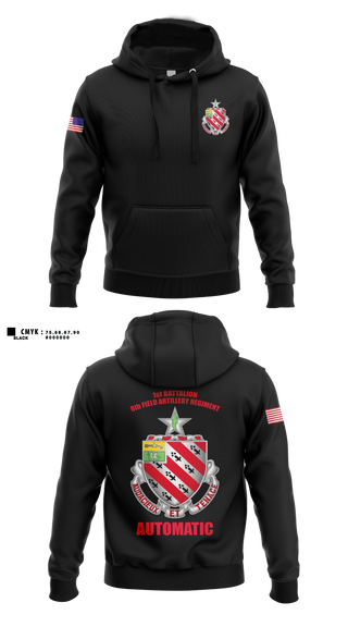 Hoodie, 1/8 Field Artillery Regiment, Army, Teamtime, Team time, sublimation, custom sports apparel, team uniforms, spirit wear, spiritwear, sports uniforms, custom shirts, team store, custom team store, fundraiser sports, apparel fundraiser