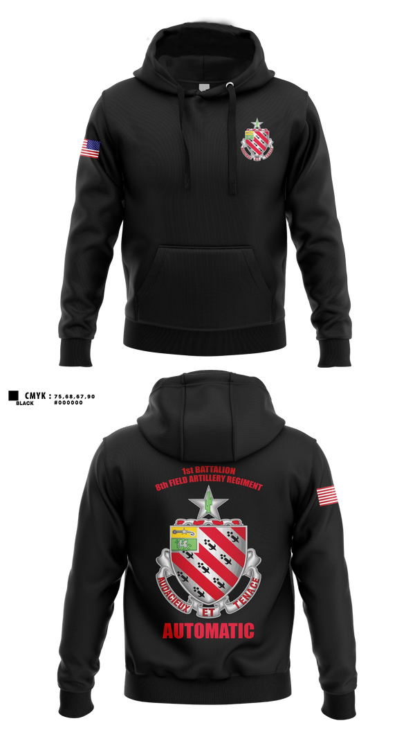 Hoodie, 1/8 Field Artillery Regiment, Army, Teamtime, Team time, sublimation, custom sports apparel, team uniforms, spirit wear, spiritwear, sports uniforms, custom shirts, team store, custom team store, fundraiser sports, apparel fundraiser