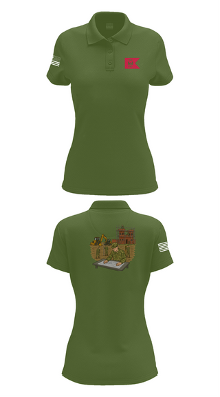 Womens Short Sleeve Performance Polo, 152, Army, Teamtime, Team time, sublimation, custom sports apparel, team uniforms, spirit wear, spiritwear, sports uniforms, custom shirts, team store, custom team store, fundraiser sports, apparel fundraiser