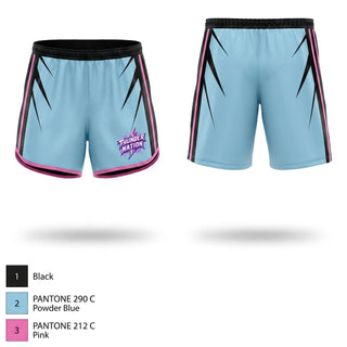 Womens Shorts, Thunder Nation, Men's Basketball, Teamtime, Team time, sublimation, custom sports apparel, team uniforms, spirit wear, spiritwear, sports uniforms, custom shirts, team store, custom team store, fundraiser sports, apparel fundraiser