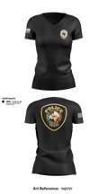 Crockett Police Department 97881074 Women's Short Sleeve V-neck Shirt - 1