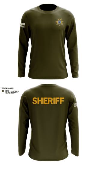 Long Sleeve Performance Shirt, Clinton County Sheriffs Office, Police, Teamtime, Team time, sublimation, custom sports apparel, team uniforms, spirit wear, spiritwear, sports uniforms, custom shirts, team store, custom team store, fundraiser sports, apparel fundraiser