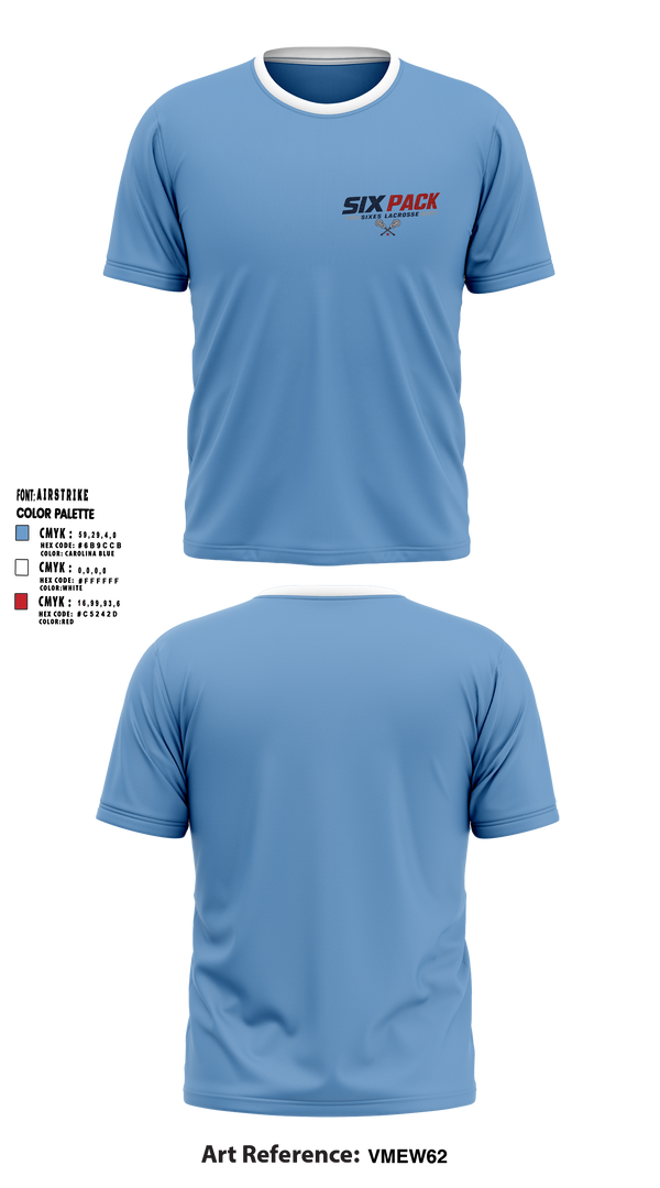 Short Sleeve Performance Shirt, Six Pack, Men's Lacrosse, Teamtime, Team time, sublimation, custom sports apparel, team uniforms, spirit wear, spiritwear, sports uniforms, custom shirts, team store, custom team store, fundraiser sports, apparel fundraiser
