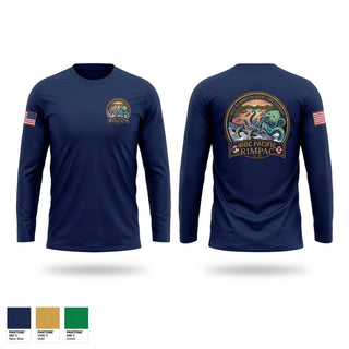 Long Sleeve Performance Shirt, NIOC PACIFIC - RIMPAC 2026, Navy, Teamtime, Team time, sublimation, custom sports apparel, team uniforms, spirit wear, spiritwear, sports uniforms, custom shirts, team store, custom team store, fundraiser sports, apparel fundraiser