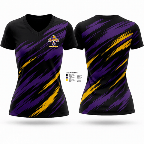 Womens Short Sleeve Vneck Shirt, Affton Cougars, Wrestling, Teamtime, Team time, sublimation, custom sports apparel, team uniforms, spirit wear, spiritwear, sports uniforms, custom shirts, team store, custom team store, fundraiser sports, apparel fundraiser