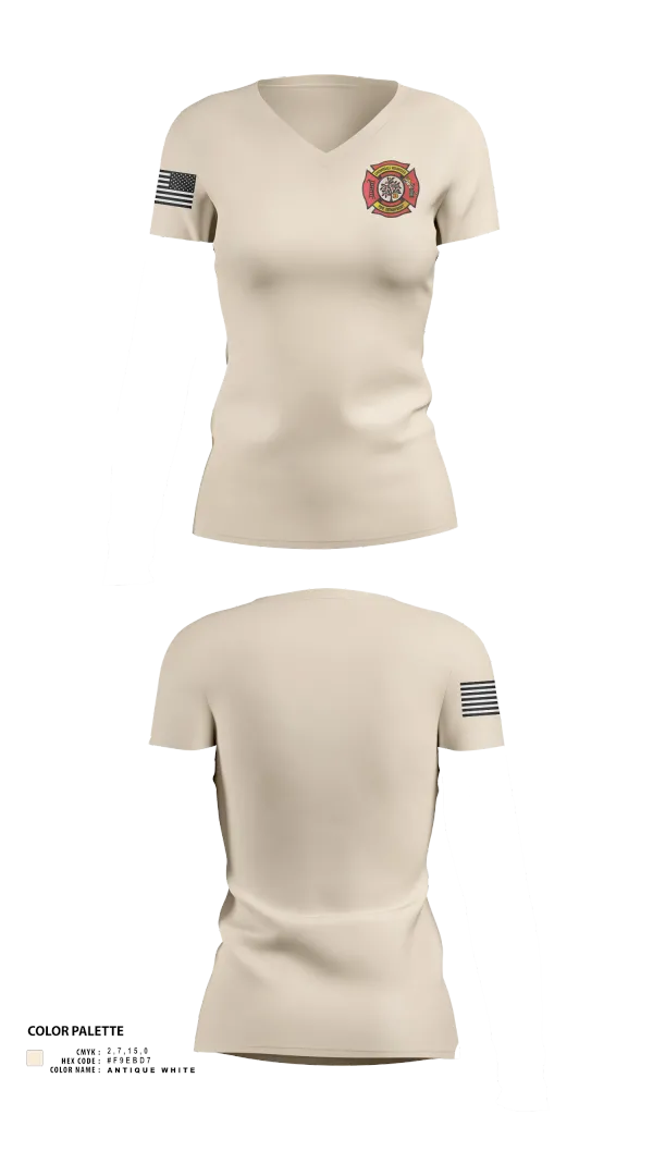 Womens Short Sleeve Vneck Shirt, Cherrydale Volunteer Fire Department, , Teamtime, Team time, sublimation, custom sports apparel, team uniforms, spirit wear, spiritwear, sports uniforms, custom shirts, team store, custom team store, fundraiser sports, apparel fundraiser