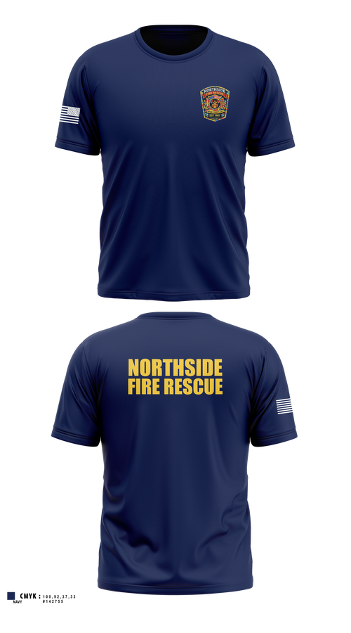 Old School Cotton Feel Shirt, Northside Fire Rescue, Fire Department, Teamtime, Team time, sublimation, custom sports apparel, team uniforms, spirit wear, spiritwear, sports uniforms, custom shirts, team store, custom team store, fundraiser sports, apparel fundraiser