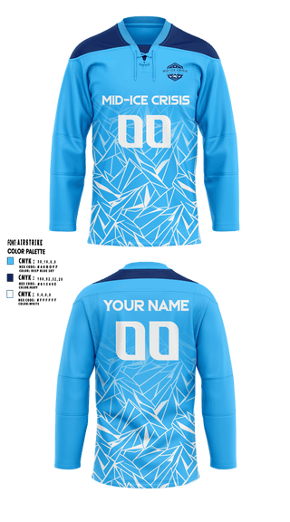 Hockey Jersey, Mid-Ice Crisis, Ice Hockey, Teamtime, Team time, sublimation, custom sports apparel, team uniforms, spirit wear, spiritwear, sports uniforms, custom shirts, team store, custom team store, fundraiser sports, apparel fundraiser