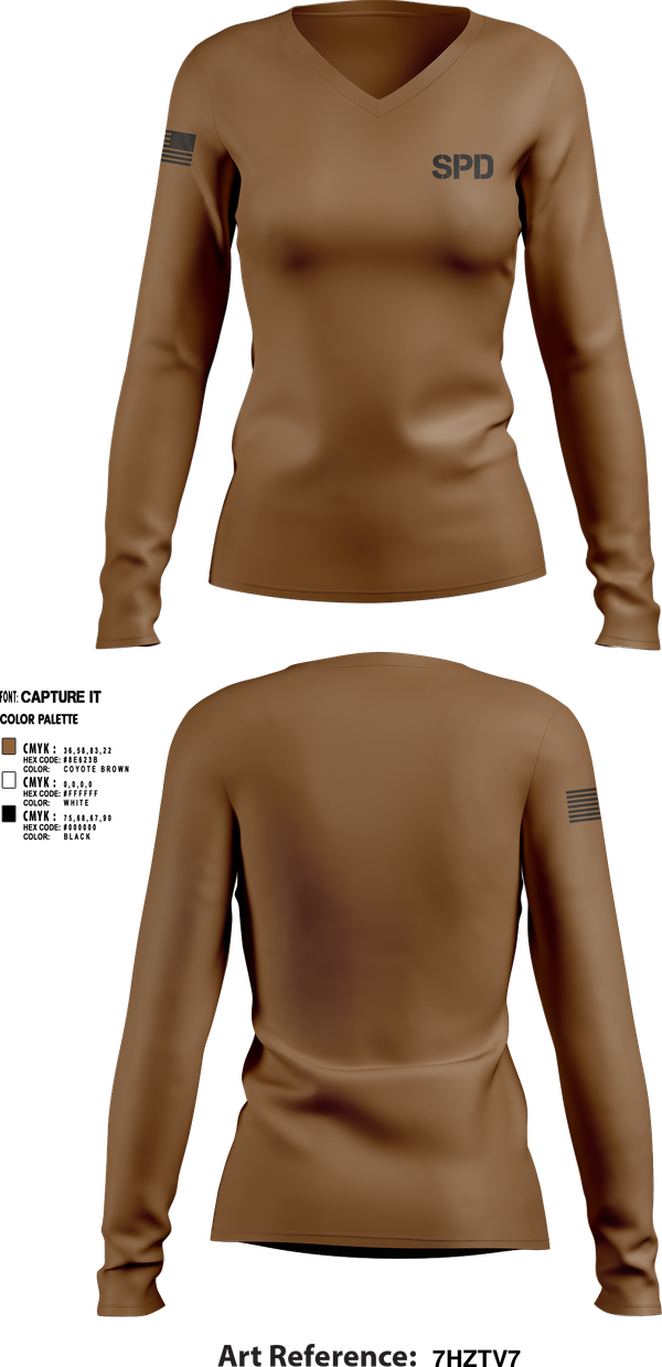 Womens Long Sleeve Vneck Shirt, SPD, , Teamtime, Team time, sublimation, custom sports apparel, team uniforms, spirit wear, spiritwear, sports uniforms, custom shirts, team store, custom team store, fundraiser sports, apparel fundraiser