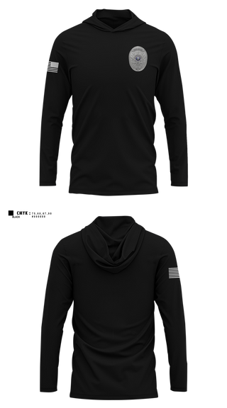 Long Sleeve Performance Shirt with hood, Police High Risk Unit, Police, Teamtime, Team time, sublimation, custom sports apparel, team uniforms, spirit wear, spiritwear, sports uniforms, custom shirts, team store, custom team store, fundraiser sports, apparel fundraiser