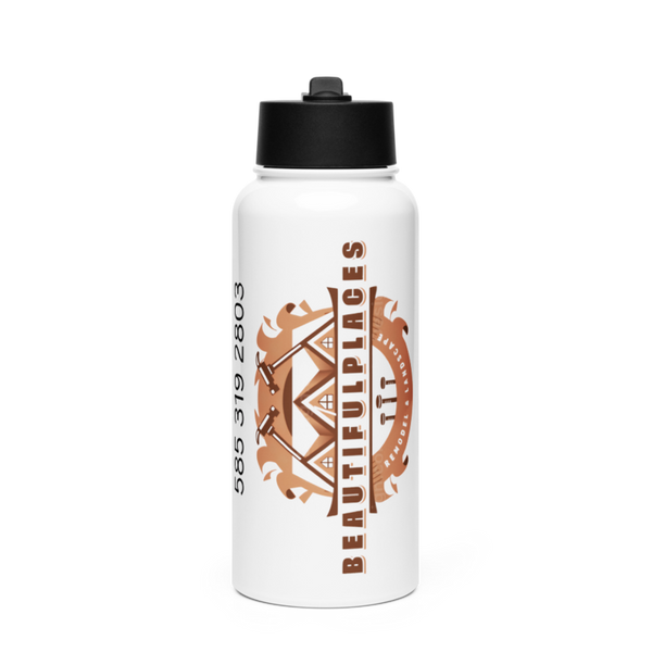 Beautiful Places Remodel 22725913 Stainless Steel Water Bottle with a Straw Lid