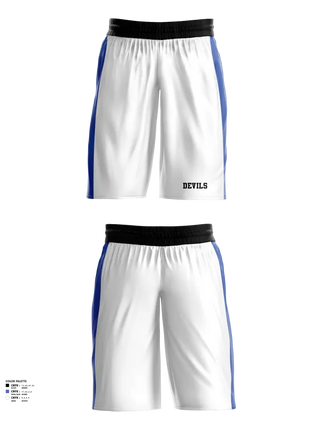 Mens Reversible Basketball Shorts, Devils, Men's Basketball, Teamtime, Team time, sublimation, custom sports apparel, team uniforms, spirit wear, spiritwear, sports uniforms, custom shirts, team store, custom team store, fundraiser sports, apparel fundraiser
