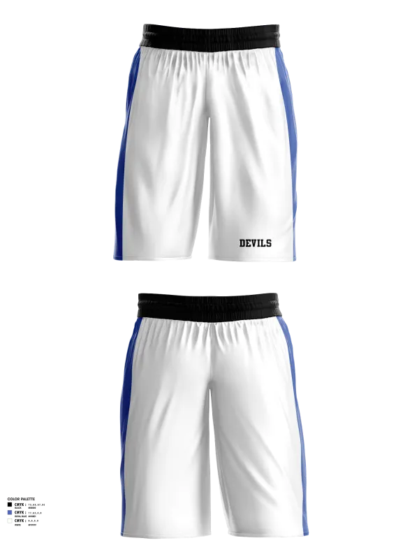 Mens Reversible Basketball Shorts, Devils, Men's Basketball, Teamtime, Team time, sublimation, custom sports apparel, team uniforms, spirit wear, spiritwear, sports uniforms, custom shirts, team store, custom team store, fundraiser sports, apparel fundraiser