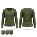 GUTS AIRLINE Women's Long Sleeve V-neck Shirt - 1