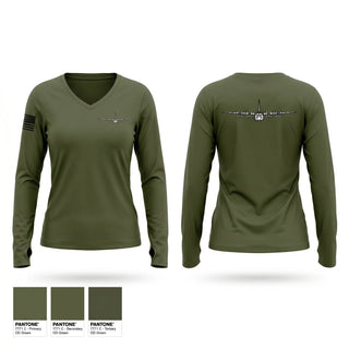 Womens Long Sleeve Vneck Shirt, GUTS AIRLINE, Air Force, Teamtime, Team time, sublimation, custom sports apparel, team uniforms, spirit wear, spiritwear, sports uniforms, custom shirts, team store, custom team store, fundraiser sports, apparel fundraiser
