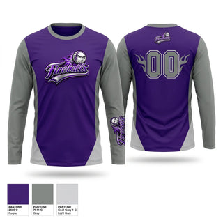 Long Sleeve Performance Shirt, Fireballs, Baseball, Teamtime, Team time, sublimation, custom sports apparel, team uniforms, spirit wear, spiritwear, sports uniforms, custom shirts, team store, custom team store, fundraiser sports, apparel fundraiser