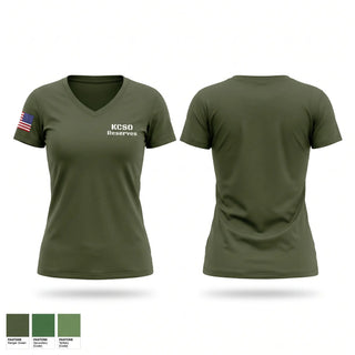 Womens Short Sleeve Vneck Shirt, KCSO Reserves, Police, Teamtime, Team time, sublimation, custom sports apparel, team uniforms, spirit wear, spiritwear, sports uniforms, custom shirts, team store, custom team store, fundraiser sports, apparel fundraiser