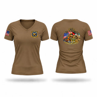 Womens Short Sleeve Vneck Shirt, 37TH, National Guard, Teamtime, Team time, sublimation, custom sports apparel, team uniforms, spirit wear, spiritwear, sports uniforms, custom shirts, team store, custom team store, fundraiser sports, apparel fundraiser