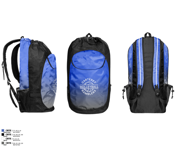 Gear Bag, Carteret Ramblers Volleyball, Women's Volleyball, Teamtime, Team time, sublimation, custom sports apparel, team uniforms, spirit wear, spiritwear, sports uniforms, custom shirts, team store, custom team store, fundraiser sports, apparel fundraiser