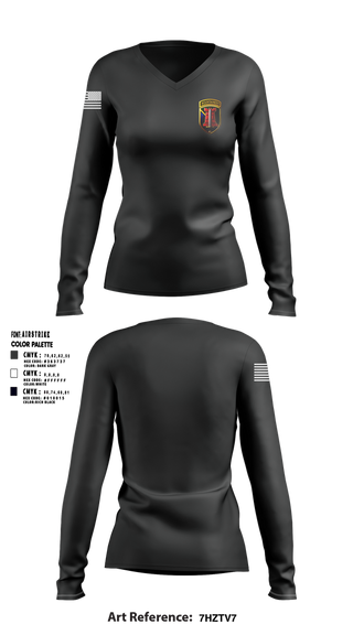 Womens Long Sleeve Vneck Shirt, 204th MEB Mountaineers, Army, Teamtime, Team time, sublimation, custom sports apparel, team uniforms, spirit wear, spiritwear, sports uniforms, custom shirts, team store, custom team store, fundraiser sports, apparel fundraiser