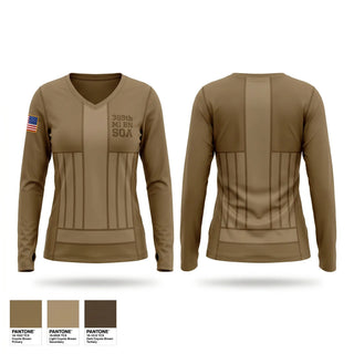 Womens Long Sleeve Vneck Shirt, 389th MI BN (SO)(A), Army, Teamtime, Team time, sublimation, custom sports apparel, team uniforms, spirit wear, spiritwear, sports uniforms, custom shirts, team store, custom team store, fundraiser sports, apparel fundraiser