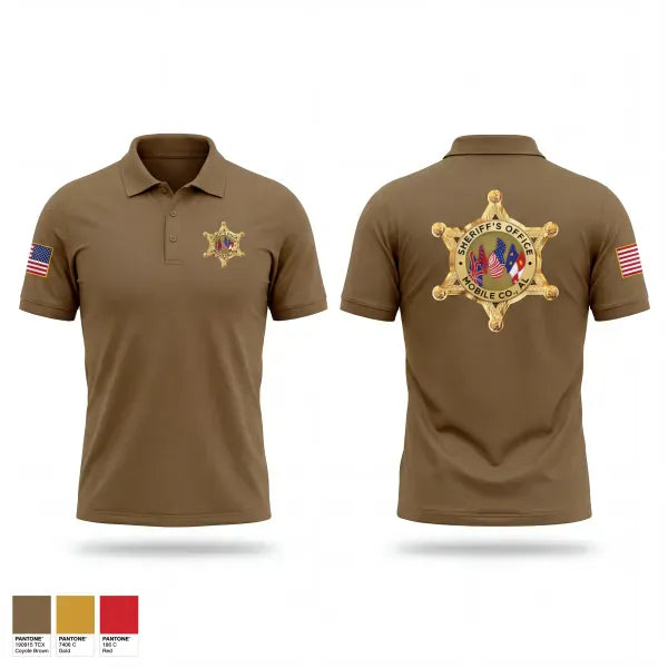 Short Sleeve Performance Polo, Mobile County Sheriffs Office, Police, Teamtime, Team time, sublimation, custom sports apparel, team uniforms, spirit wear, spiritwear, sports uniforms, custom shirts, team store, custom team store, fundraiser sports, apparel fundraiser