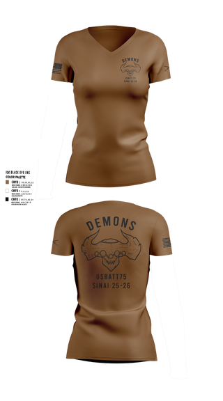 Womens Short Sleeve Vneck Shirt, D-co 1-173 1st PLT, , Teamtime, Team time, sublimation, custom sports apparel, team uniforms, spirit wear, spiritwear, sports uniforms, custom shirts, team store, custom team store, fundraiser sports, apparel fundraiser
