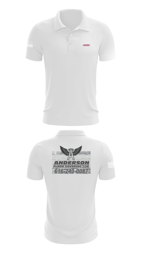 Short Sleeve Performance Polo, Anderson Floor Covering, , Teamtime, Team time, sublimation, custom sports apparel, team uniforms, spirit wear, spiritwear, sports uniforms, custom shirts, team store, custom team store, fundraiser sports, apparel fundraiser